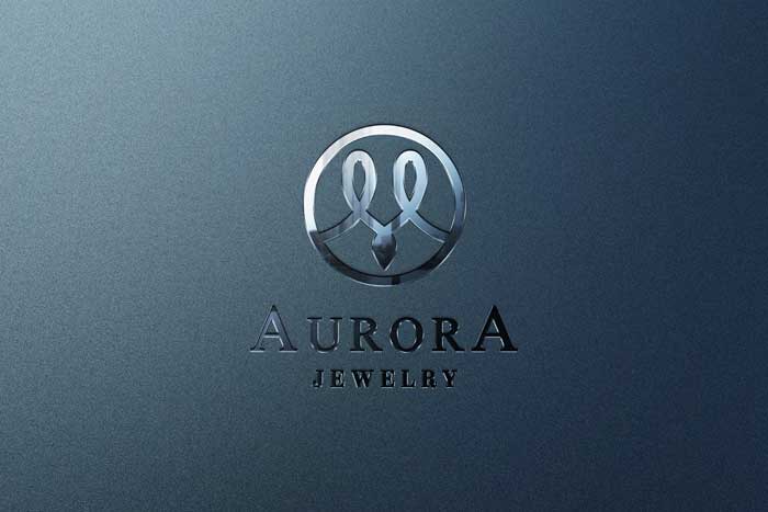 Metallic Debossed Effect PSD Logo Mockup Metallic Debossed PSD Mockup