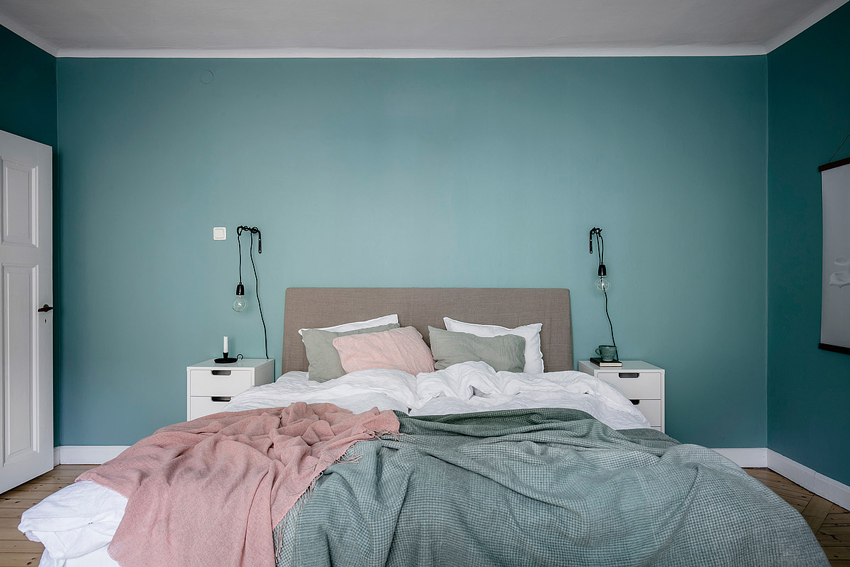 pintura paredes azul para dormitorio