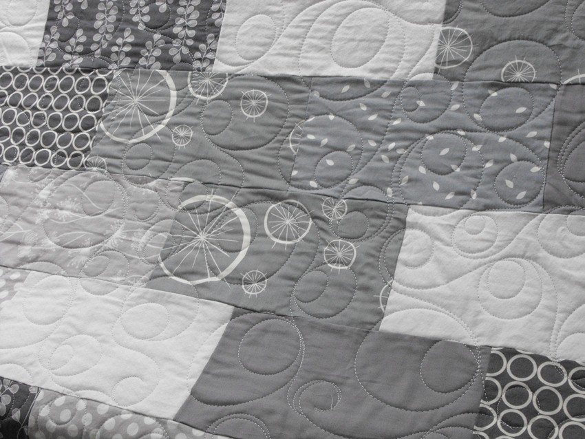 Crazy Creek Creations Lovely Modern Grey Quilt by Lindsay