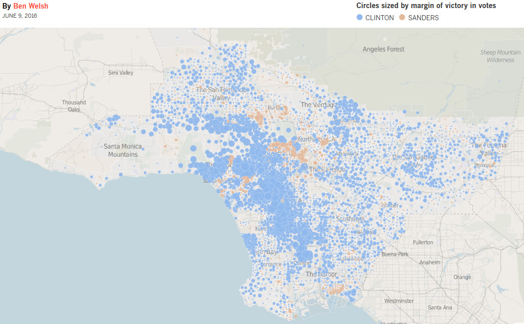 Clinton or Sanders: Who did your L.A. neighborhood choose?