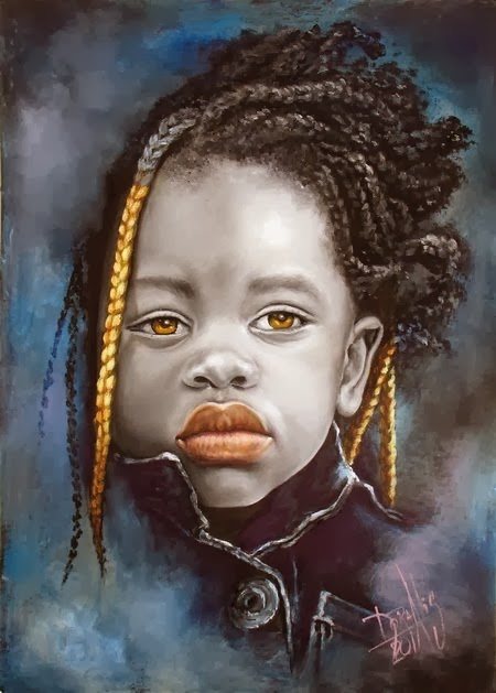 20 Beautiful African Children Paintings By Dora Alis