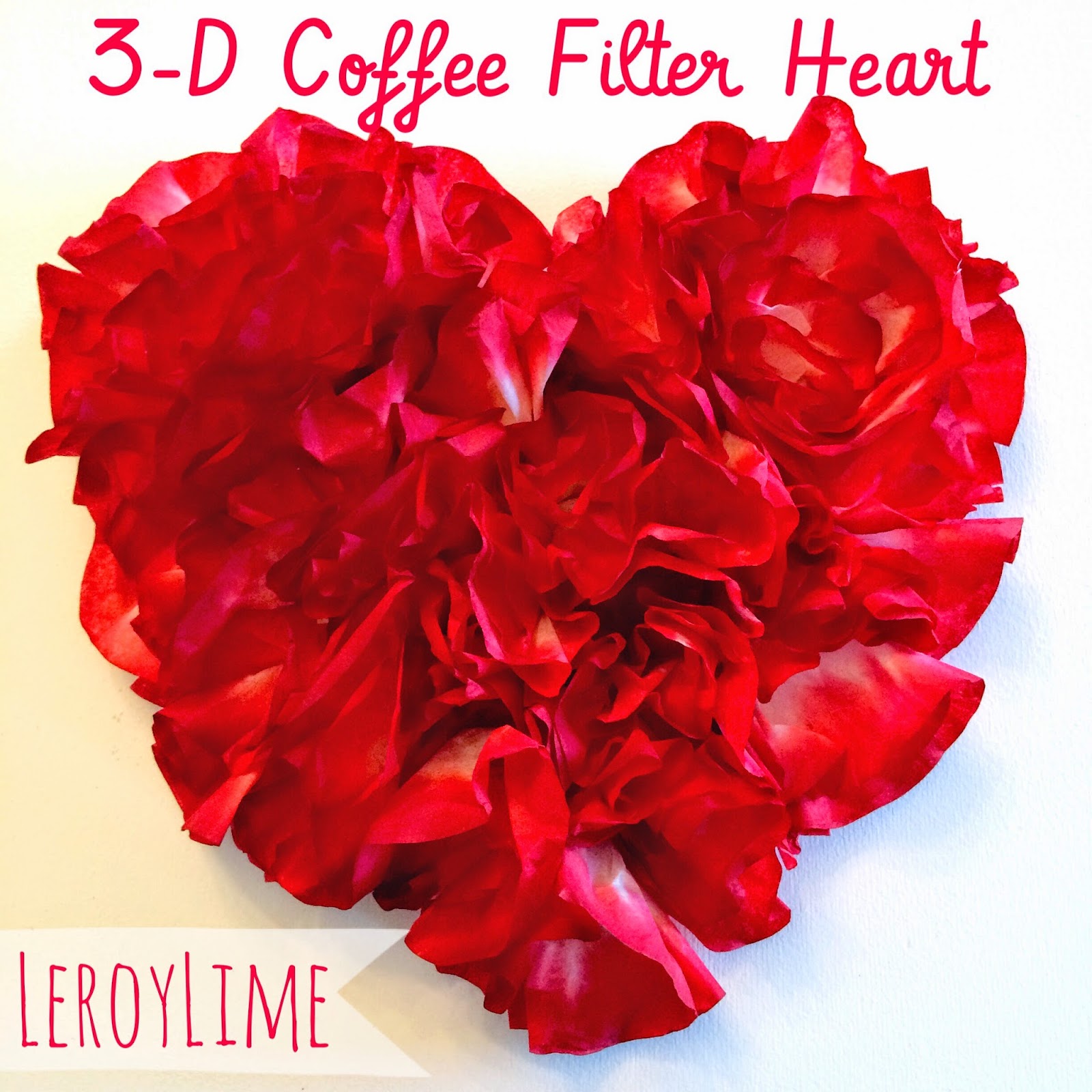 LeroyLime 3D Coffee Filter Heart