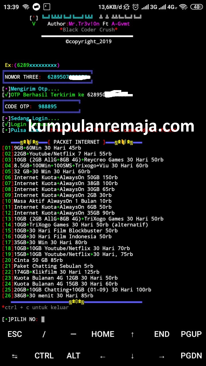 Cara Tembak Paket Internet Murah Xl Dengan Termux Kumpulan Remaja