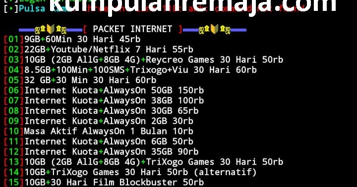 Cara Tembak Paket Internet Murah Kartu Tri Dengan Termux Kumpulan Remaja