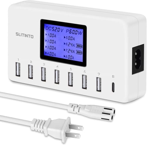 Slitinto 60W 12A 8-Port USB Charging Station