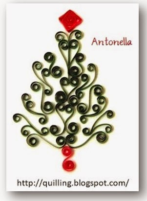 Lovely Scroll Quilled Christmas Tree from Antonella at www.quilling.blogspot.com  #Quilled #Quilling #Christmas