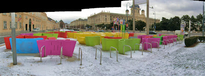 Bécs, Wien, biciklitároló, kerékpártároló, bringatároló, Bécs, Wien, Museumsplatz, Vienna, Fahrradständer, fahrrad, bike, art, kunst, bike-Laokoon, 