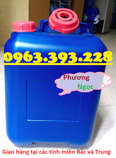 Can nhựa HDPE vuông, can nhựa 20L màu xanh, can đựng hóa chất 20 Lít 35c6787fcaba28e471ab