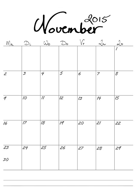 Verouderd Is Onbevredigend Dutch Design on a Budget: Gratis printen: kalender van November!