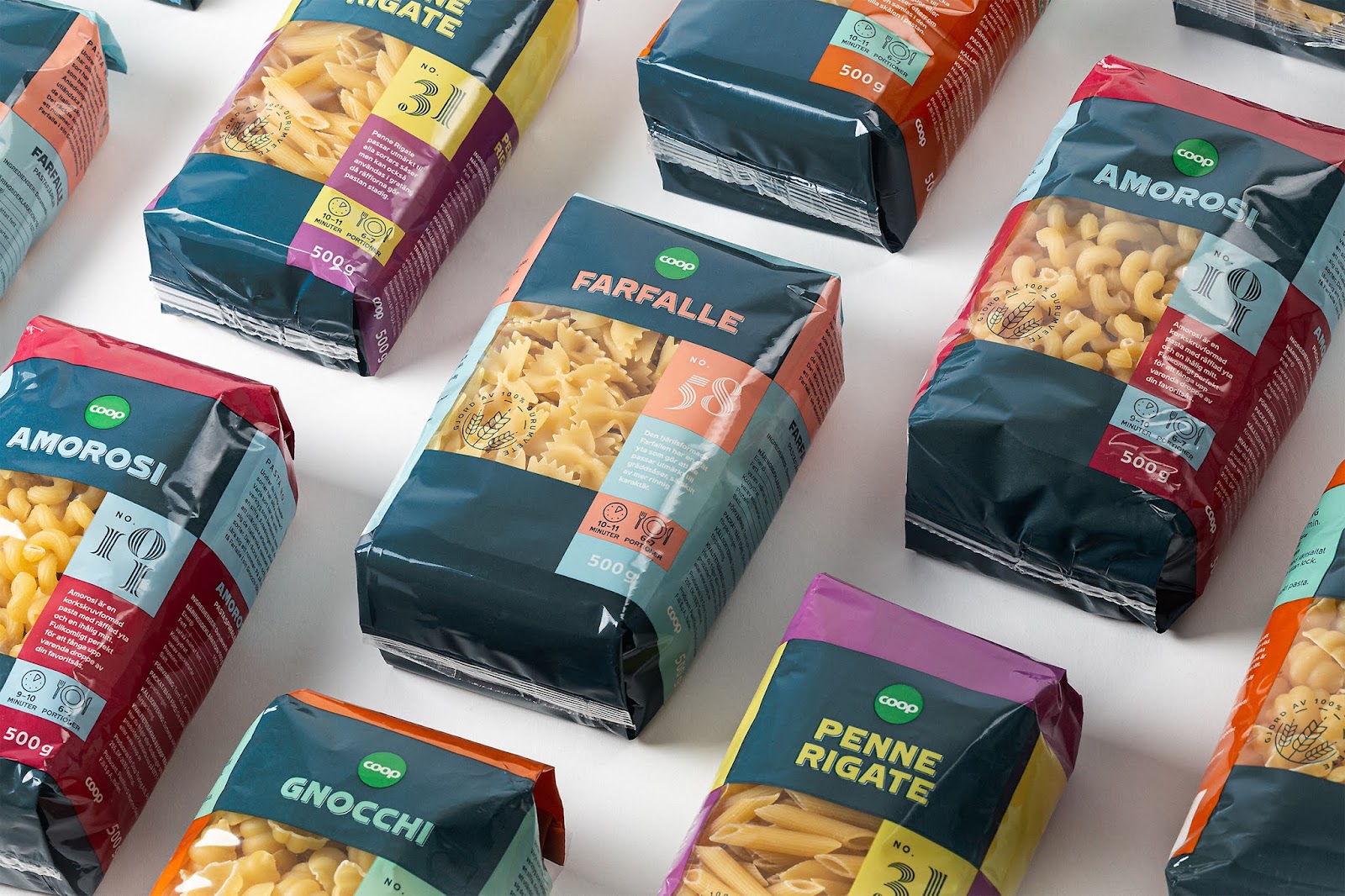 Coop - new pasta packaging on Packaging of the World - Creative Package