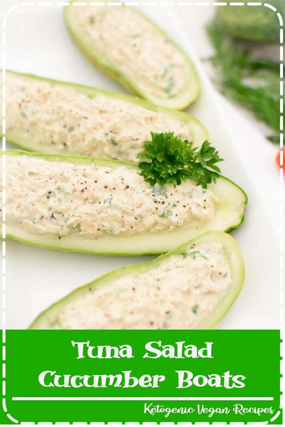 Tuna Salad Cucumber Boats Food Lade