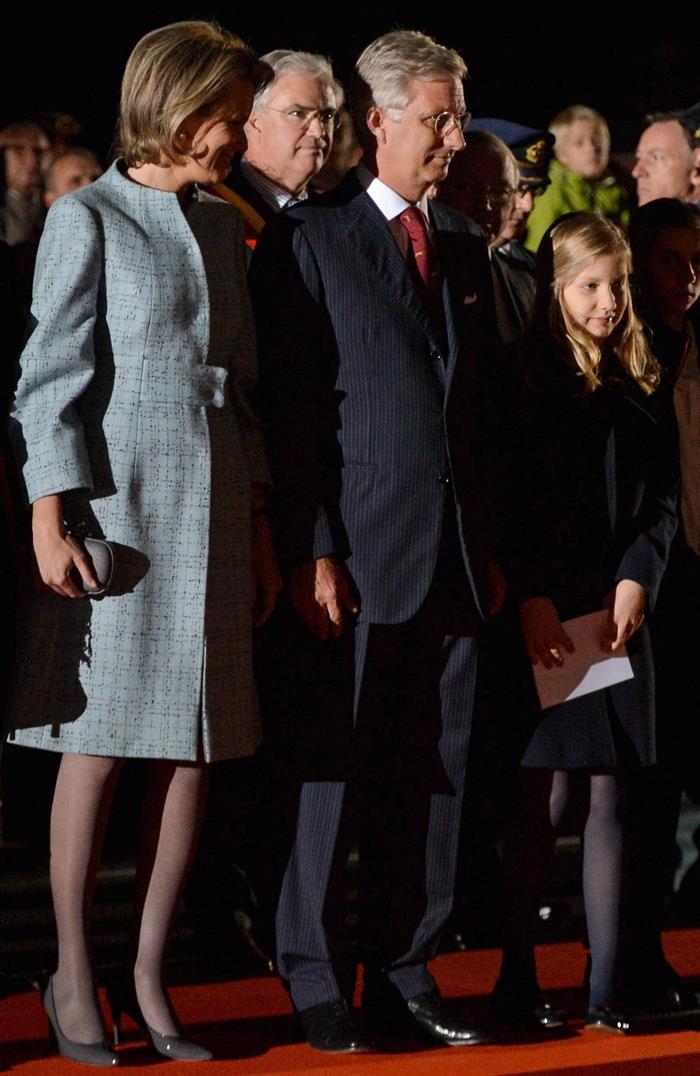 Belgian King and Queen with Princess Elisabeth at WW1 Commemoration