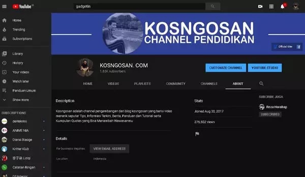 contoh deskripsi channel youtube contoh deskripsi youtube