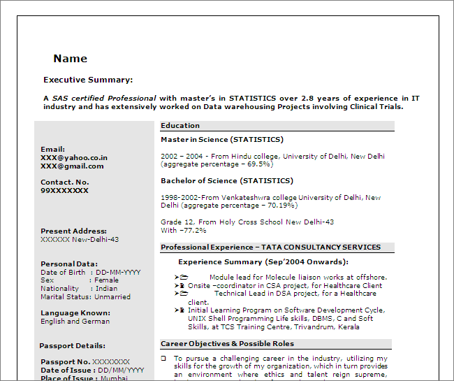 Peoplesoft resume extraction