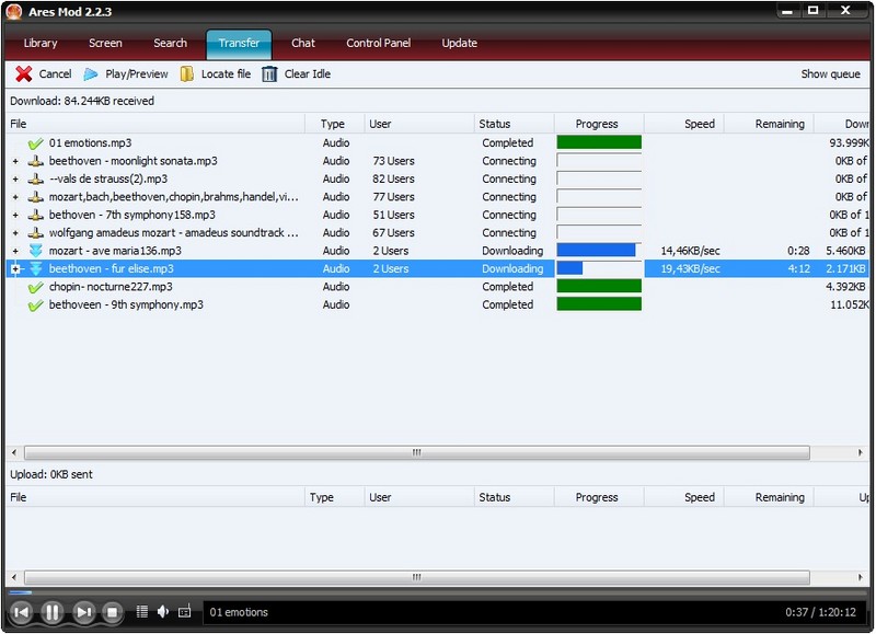 Ares, un excelente programa P2P con el que podrás buscar y descargar