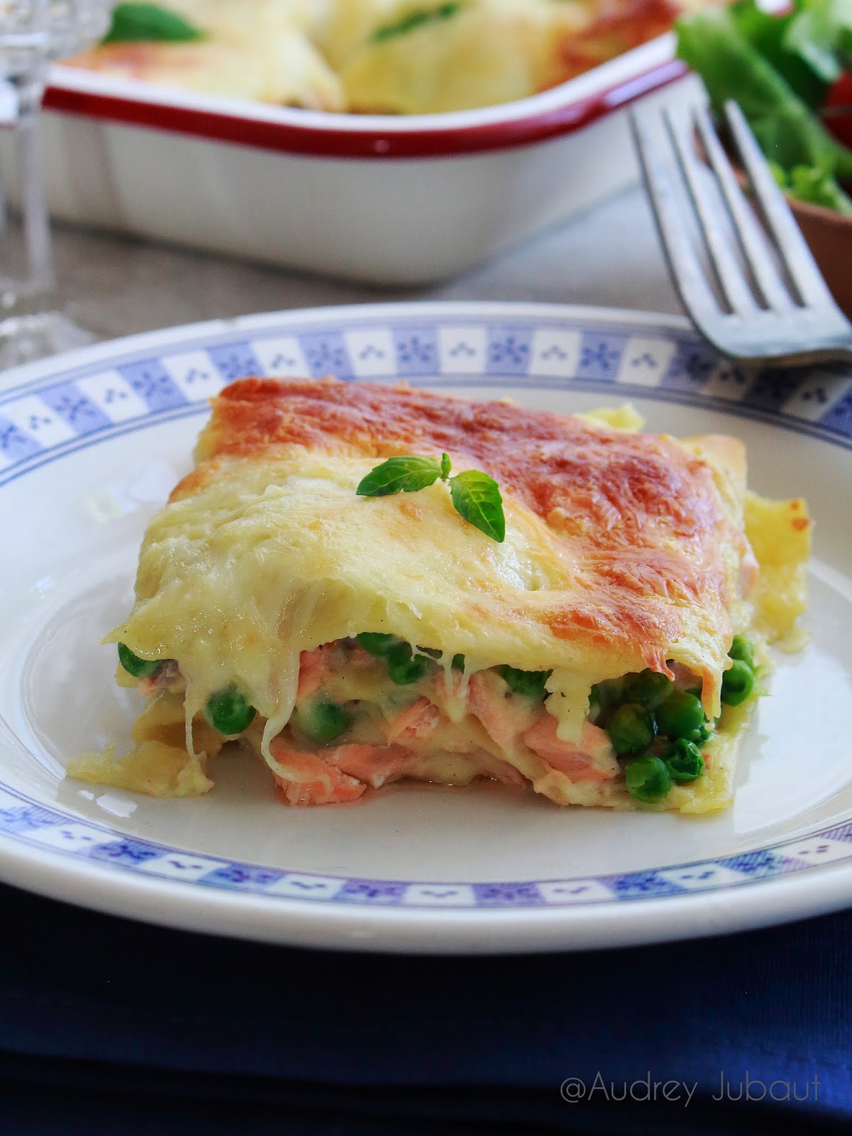 Lasagnes au saumon et petits pois / Petit Bec Gourmand