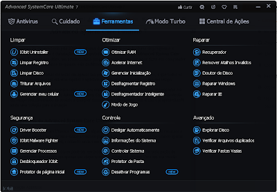 Ferramentas do Advanced System Care