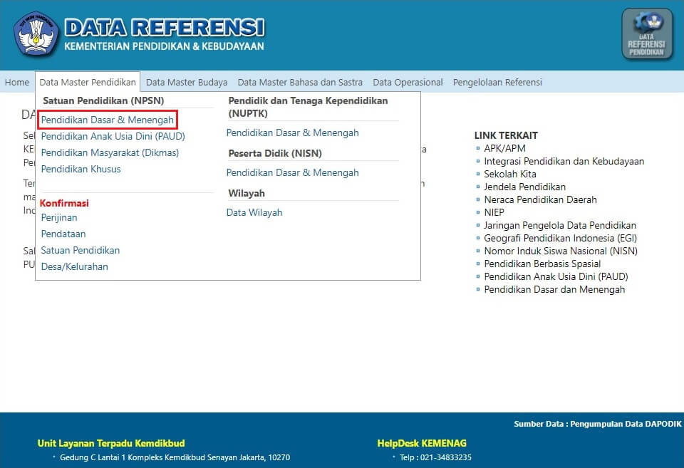 Cara Mudah Cek Npsn Nomor Pokok Sekolah Nasional Secara Online Pijaria Com