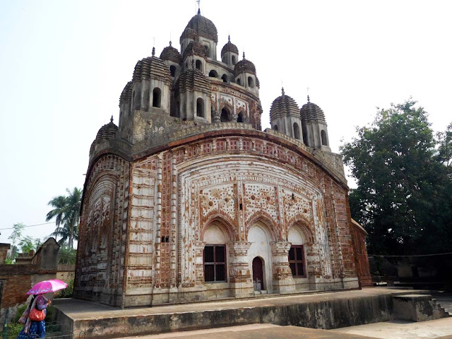 The Krishna Chandraji Temple dedicated to Krishna and Radha, Kalna Rajbari Temple complex, West Bengal