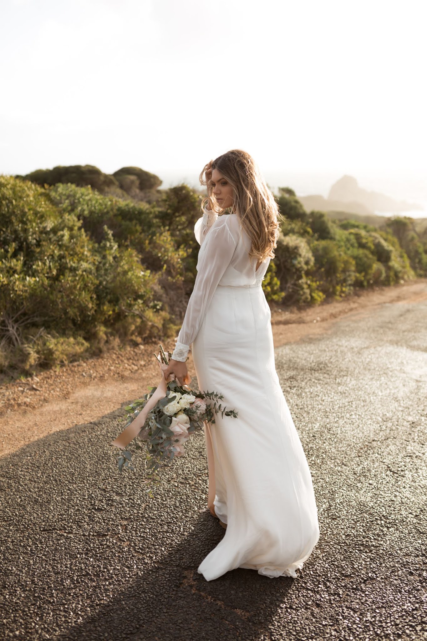 to the aisle australia | fleur de lys bridal editorial kath young photography yallingup wa perth weddings bridal gowns florals bouquet styling tablescape blush pink palette