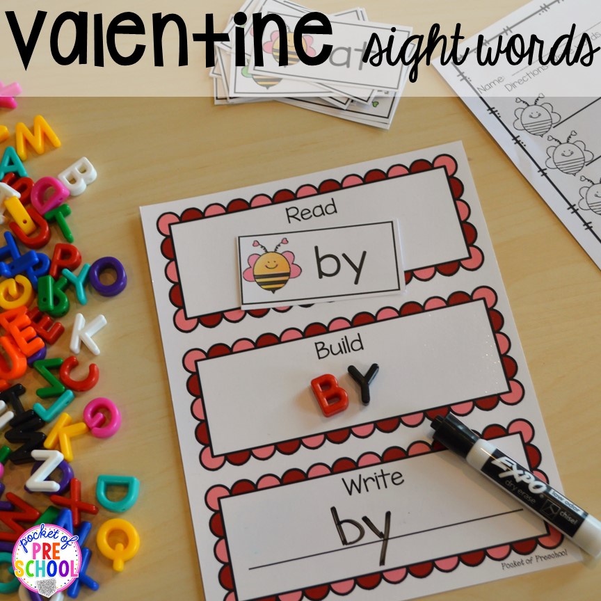 valentine's day themed centers and activities pocket of
