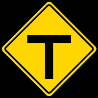 T intersection sign