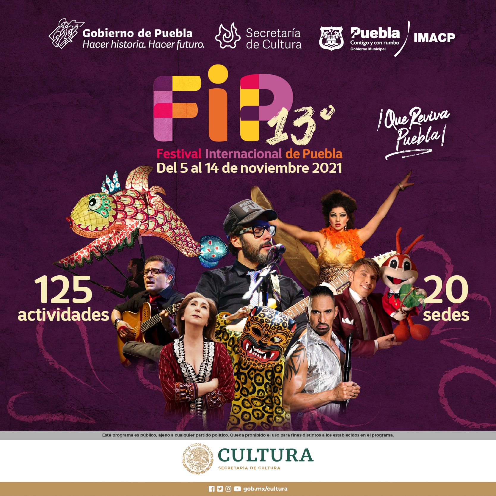 FIP 2021 Festival Internacional De Puebla Programa Ferias Y