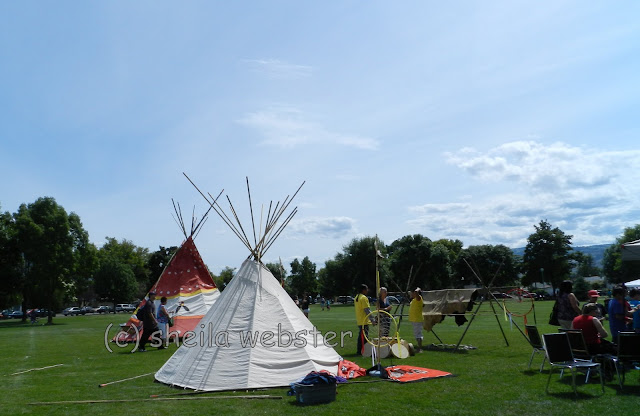 Tents, pelts, drums and set up for all to see