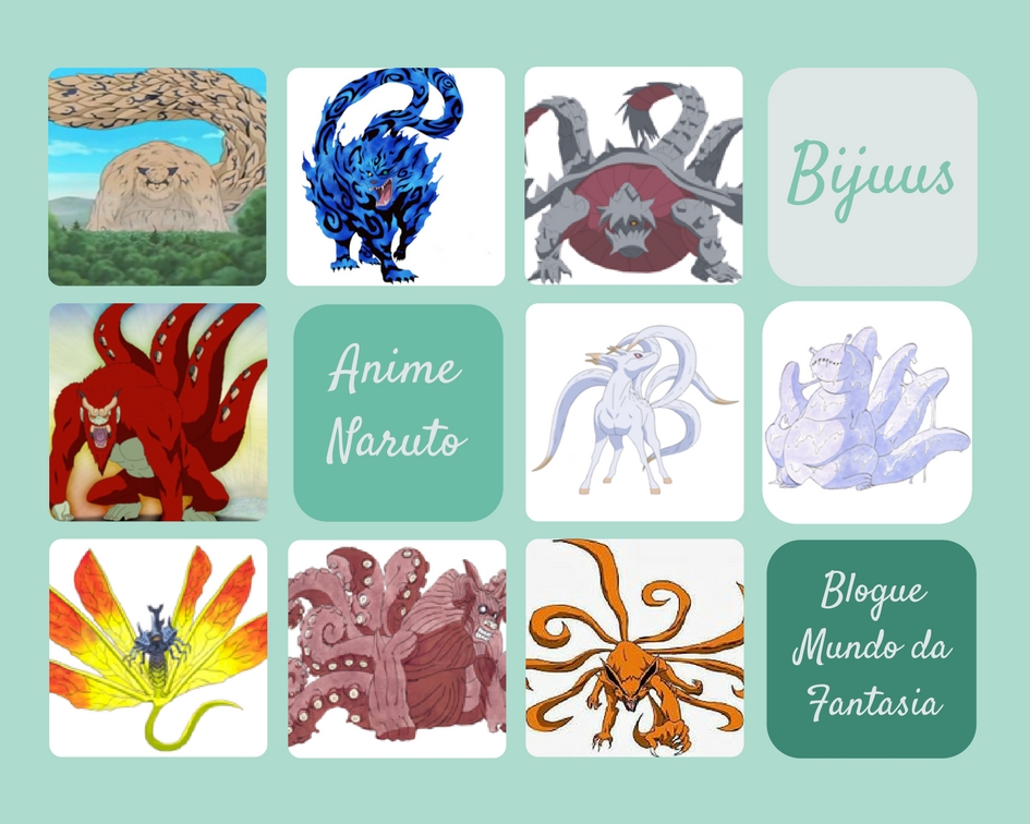 Os Bijuus e os seus Jinchurikis Personagens de Naruto Os Bijuus e os seus Jinchurikis Personagens de Naruto