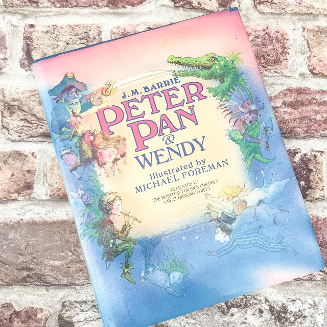 Illustrated copy of Peter Pan and Wendy featuring the characters