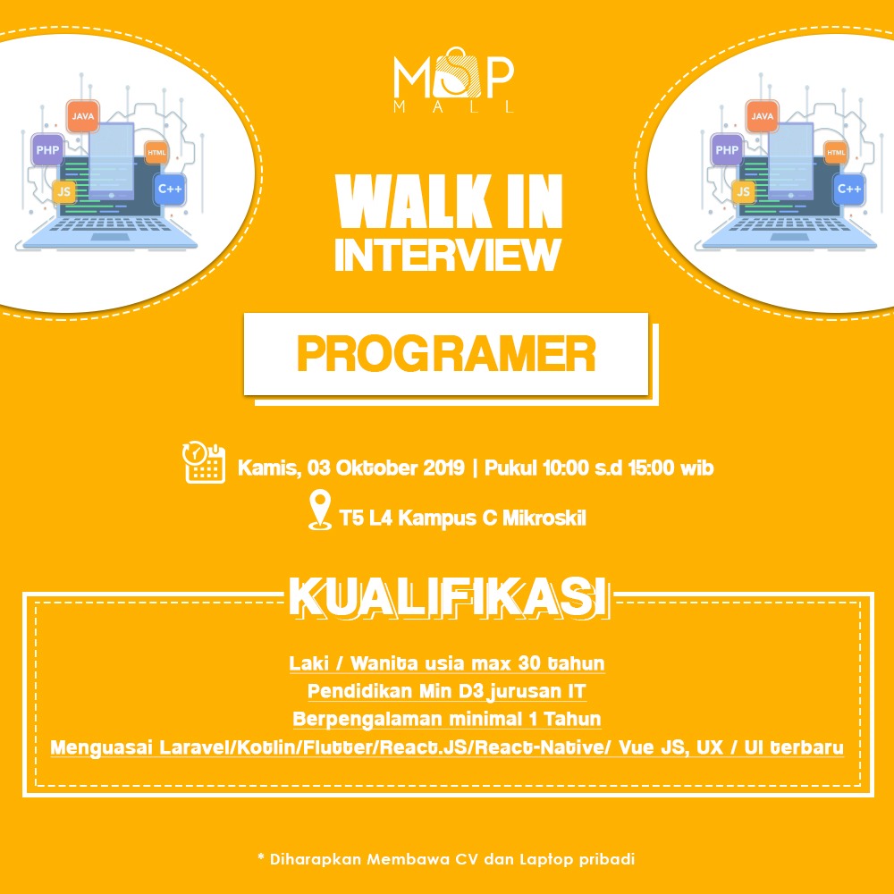 Lowongan Kerja Medan Terbaru Oktober 2019 di PT Monspace Mega Indonesia