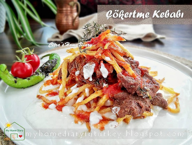 Turkish Food Recipe; Lamb /veal steak with garlic yogurt sauce (Çökertme Kebabı) | Çitra's Home Diary