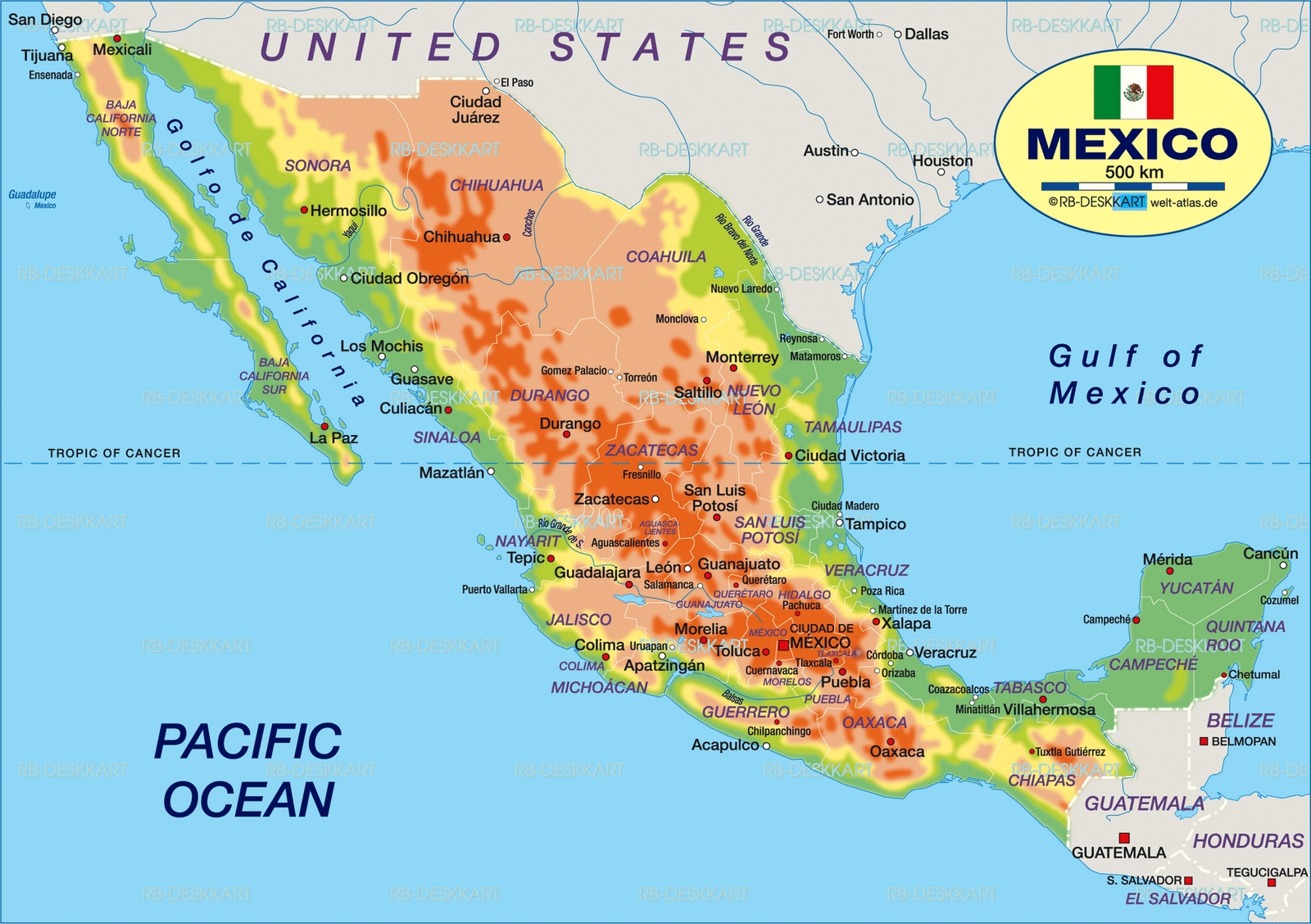 Mapa Turístico De México