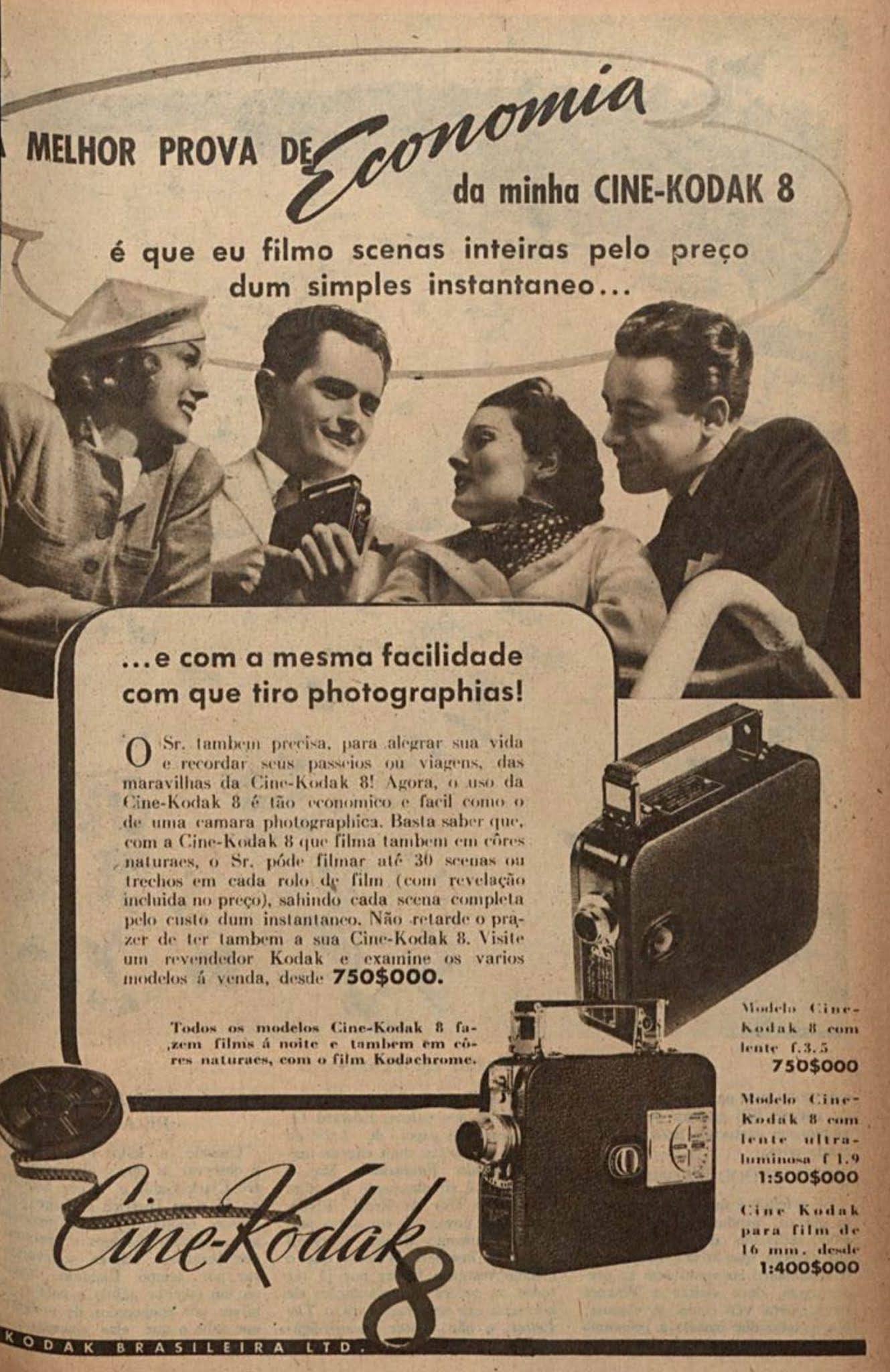 Cine Kodak 8 1941 Propagandas Históricas Propagandas Antigas