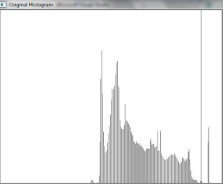 opencv frequency distribution table before histogram equalisation