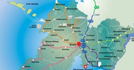 Tourism Map of Ennis