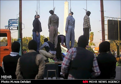 Public execution in Shiraz, Iran. 