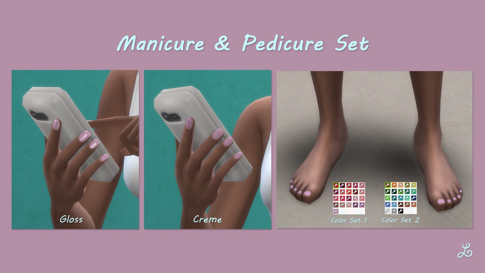 Sims 4 Creations by Lavsm Manicure & Pedicure Set