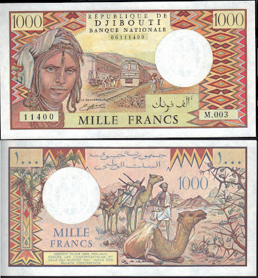 Djibouti 1000 Francs 1991 P#  37d