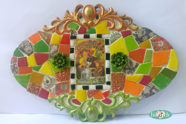 hillovely, hilla bushari, polymer clay mosaic, fimo tile mosaic, 