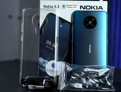 محتويات علبة جوال nokia 5.3 محتويات علبة جوال nokia 5.3