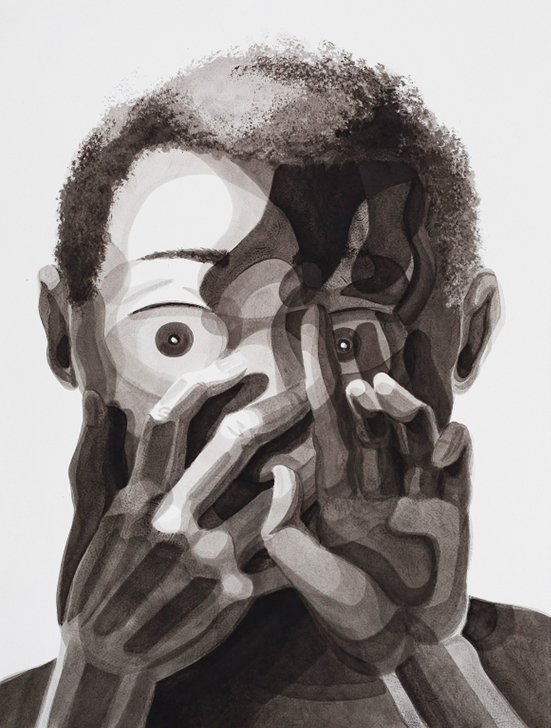 Marijn Akkermans untitled, from the series ' ... and suddenly, all is revealed', 2019 ink on paper 70 x 50 cm Marijn Akkermans untitled, from the series ' ... and suddenly, all is revealed', 2019 ink on paper 70 x 50 cm