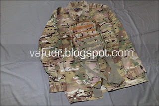 Tactical Sling 600D Nylon 12L Backpack of CP camo color on 5.11 Tactical TDU Multicam Shirt for pattern comparison