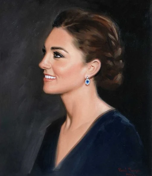 British artist Hazel Morgan of Salisbury has painted a new portrait of The Duchess of Cambridge