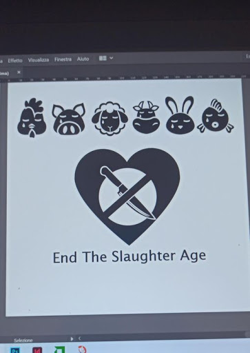 END THE SLAUGHTERS AGE. Iniziativa europea. WORK IN PROGRESS. Bozza logo.