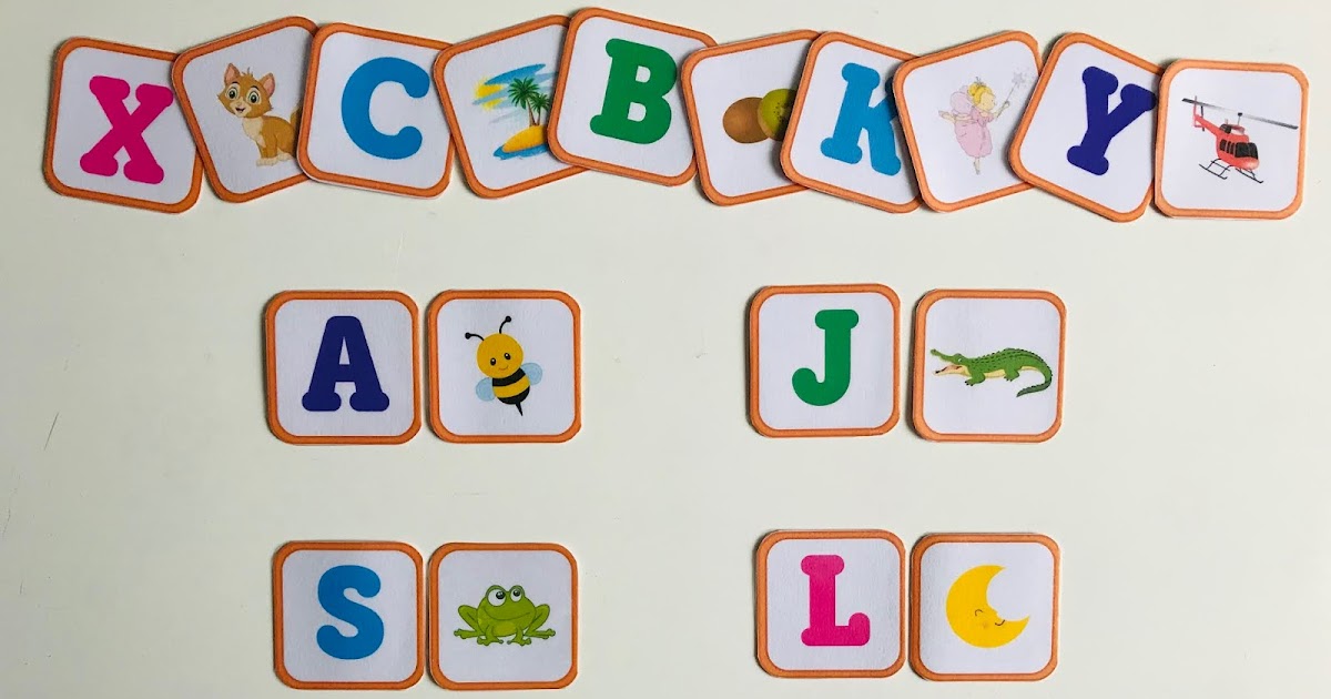 Letra Inicial Alfabeto  Jogo da Memoria com 26 Cartas para