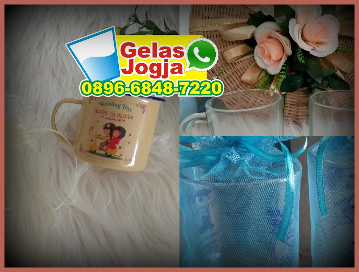 Souvenir Pernikahan Gelas Unik O8966848722O [wa] Grosir Gelas Jogja Murah