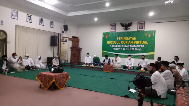 KodimKaranganyar – Peringati Nuzulul Quran Virtual Tahun 1441 H/2020 M Bupati Karanganyar Ajak Warga Ngaji Dirumah