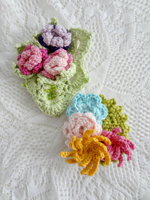 Crochet Brooches - Mix & Match