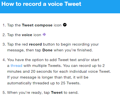 Cara menggunakan Voice Note Tweet di Twitter Android iOS - Kibezaka